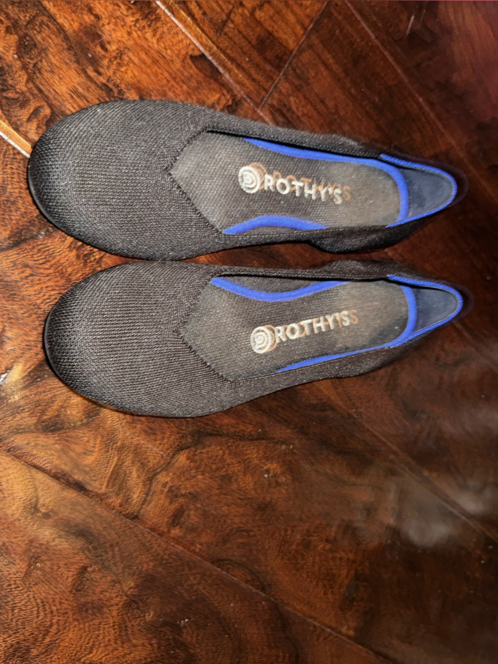 Rothy's Black Knit Slip-On Flats size 8.5